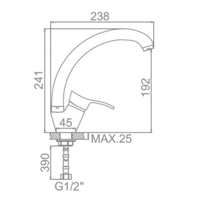 Смеситель для кухни Ledeme H14-B L5914-B