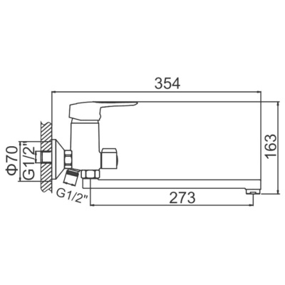 Смеситель для ванны Ledeme H03W L2203W белый