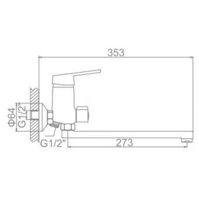 Смеситель для ванны Ledeme H68-B L2268-B