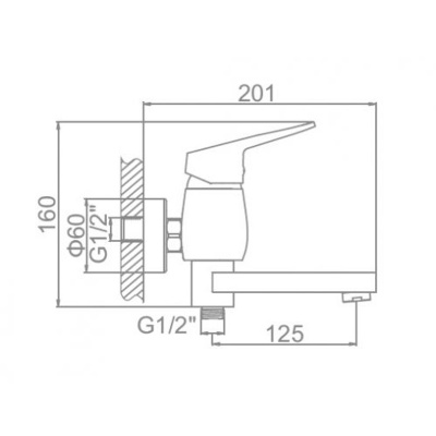 Смеситель для ванны Ledeme H40 L3140