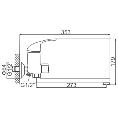 Смеситель для ванны Ledeme H29 L2229-B
