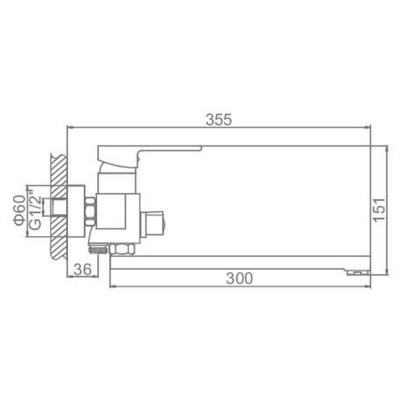 Смеситель для ванны Ledeme H30 L2230