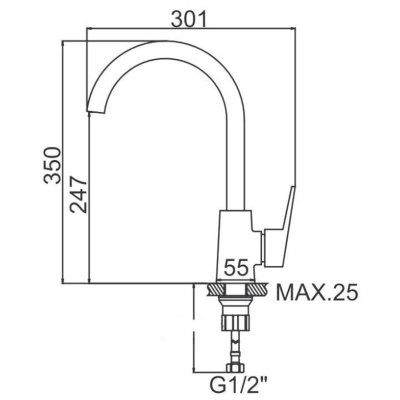 Смеситель для кухни Ledeme H59 L4059-2