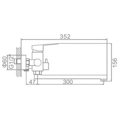 Смеситель для ванны Ledeme L72203