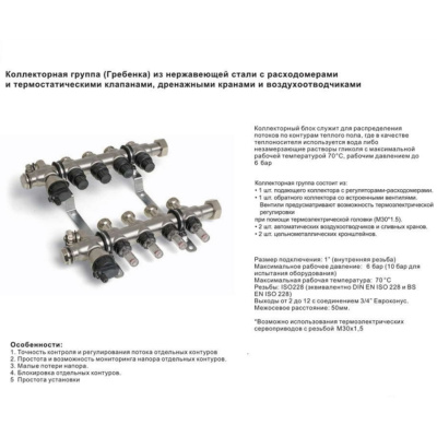 Коллекторная группа с расходомерами 1