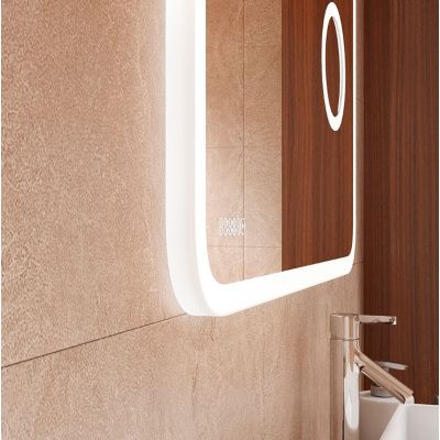 Зеркало для ванной Bliss ЗЛП429 800х600 LED подсветка сенсорный выключатель с увеличительной линзой