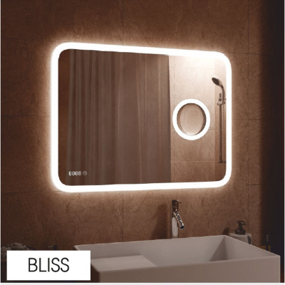 Зеркало для ванной Bliss ЗЛП256 1000х700 LED подсветка сенсорный выключатель с увеличительной линзой