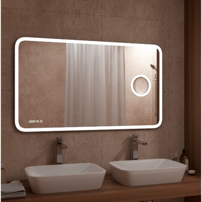 Зеркало для ванной Bliss ЗЛП463 1200х800 LED подсветка сенсорный выключатель с увеличительной линзой