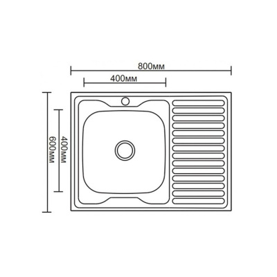 Мойка для кухни накладная LEDEME L98060-6L из нержавеющей стали, 80*60 см без сифона