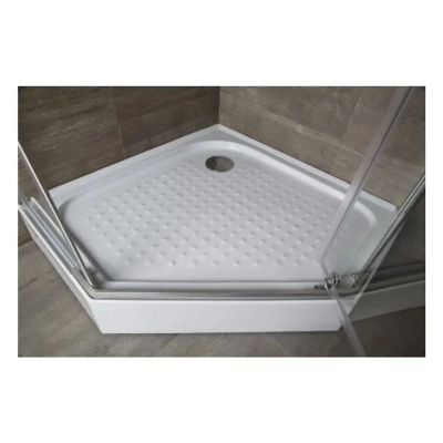 Поддон Alex Baitler пятиугольный 100х100х17, стеклоровинг, в сборе  AB10017V-1