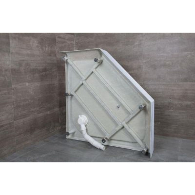 Поддон Alex Baitler пятиугольный 100х100х17, стеклоровинг, в сборе  AB10017V-1