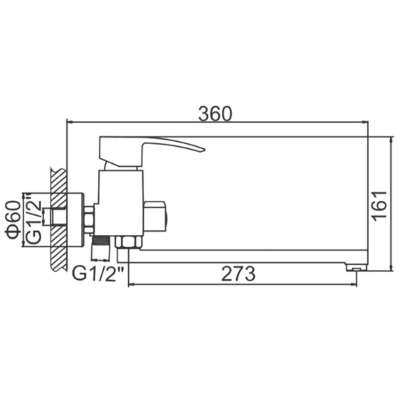 Смеситель для ванны Ledeme H43 L2243