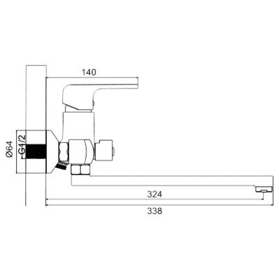 Смеситель для ванны Ledeme H44 L2244