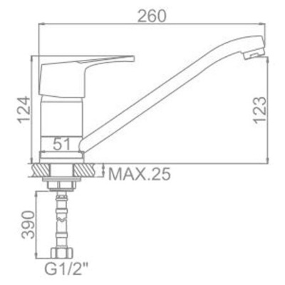 Смеситель для кухни Ledeme H50 L4950