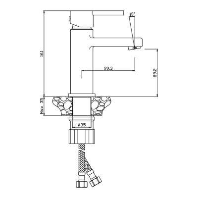 Смеситель для умывальника Olive's Torres 17100TR