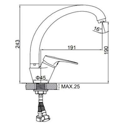Смеситель для кухни Ledeme H13 L5913