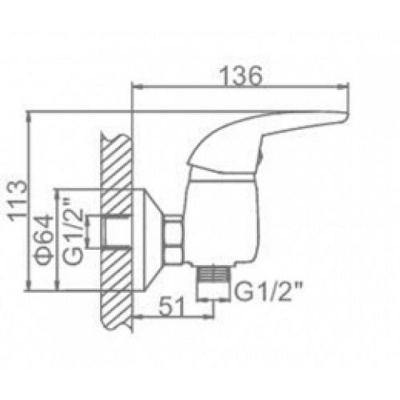 Смеситель для ванны Ledeme H38 L2038-B
