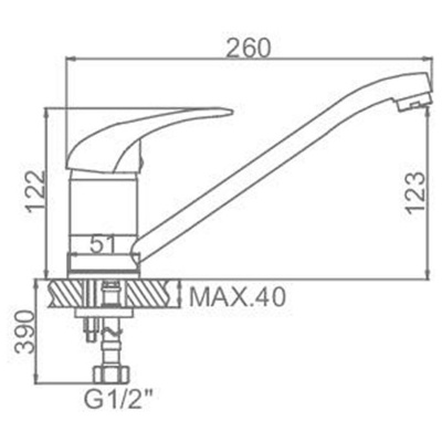 Смеситель для кухни Ledeme H02 L4902-B