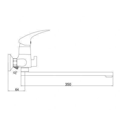 Смеситель для ванны Gross Aqua Basic 7211257C-35F
