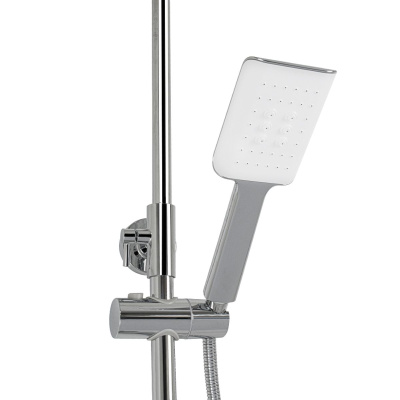 Душевая стойка GFmark 3073 Белый с тропическим душем и смесителем