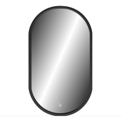 Зеркало для ванной Prime ЗЛП2199 Black 450х800 LED подсветка в МДФ раме