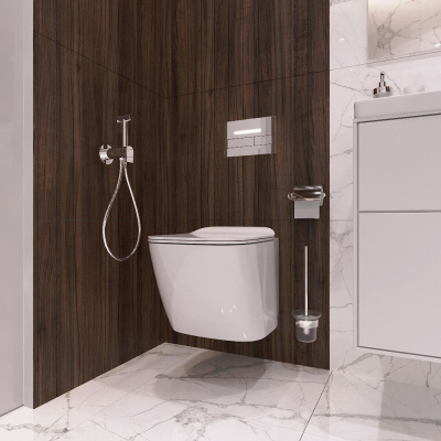 Держатель туалетной бумаги GROSS AQUA Space GA18233    с крышкой