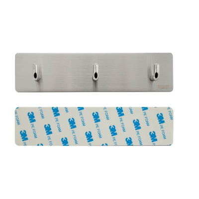 Вешалка для ванной BRIMIX 537 с 3-мя крючками тройной из нержавеющей стали