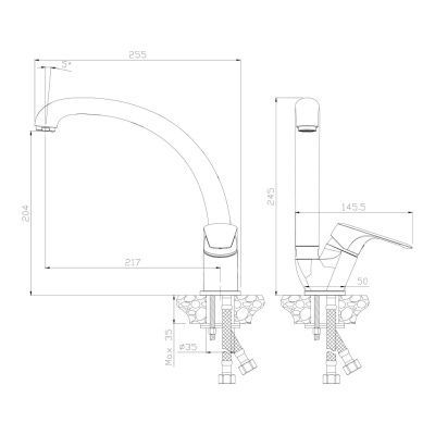 Смеситель для кухни Olive's Evora 33431EV