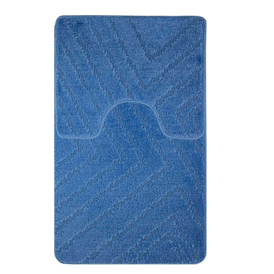 Коврик для ванной Санакс 00289 CLASSIC UNI двойной  Синий 55х90 + 45х55 см