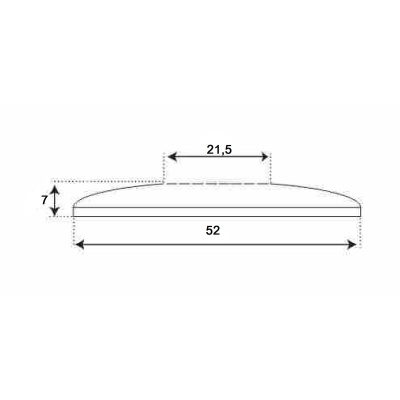 Отpaжaтeль плоский TIM K03-0702S 1/2