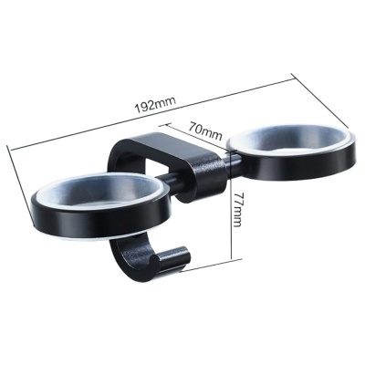 Держатель для ванной LEDEME L5508 Черный с 2-мя стаканами