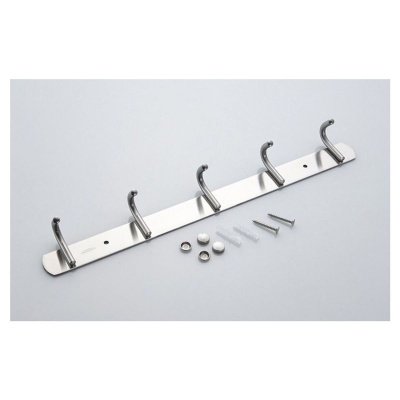Планка для ванной LEDEME L70201-5 из нержавеющей стали с 5-ю крючками