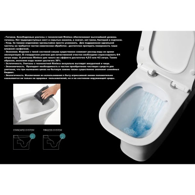 Унитаз подвесной Cerutti SPA Nivolet aria 2613Е с микролифтом