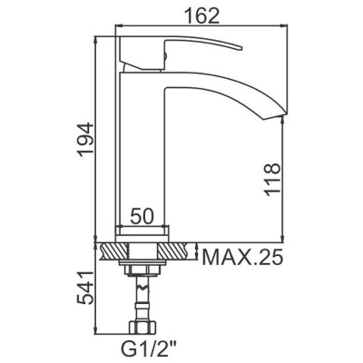 Смеситель для умывальника Ledeme L1055-15