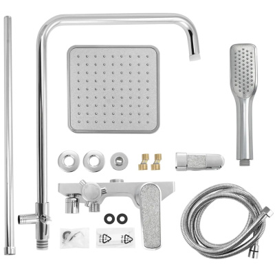 Душевая стойка GFmark 4875 с тропическим душем и смесителем