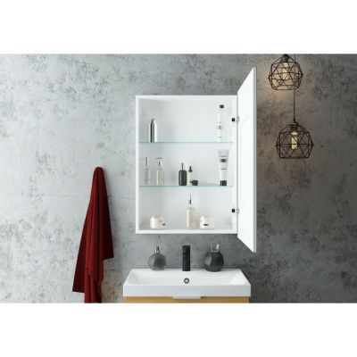Зеркало-шкаф Allure МВК005 600х800 LED подсветка сенсорный выключатель, правый