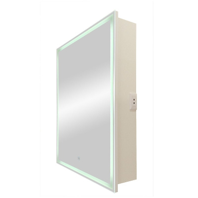 Зеркало-шкаф Allure МВК005 600х800 LED подсветка сенсорный выключатель, правый