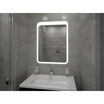 Зеркало для ванной Lacio ЗЛП509 600x800 LED подсветка сенсорный выключатель
