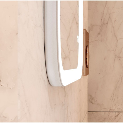 Зеркало для ванной Glamour ЗЛП272 600х800 LED подсветка сенсорный выключатель и часами
