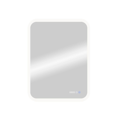 Зеркало для ванной Glamour ЗЛП272 600х800 LED подсветка сенсорный выключатель и часами