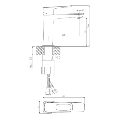 Смеситель для умывальника Olive's Artis 06100AT
