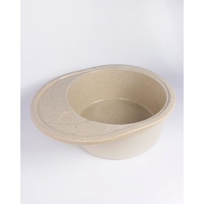 Мойка для кухни врезная Агата AG3C10 бежевая из кварца, 57*46.5 см без сифона
