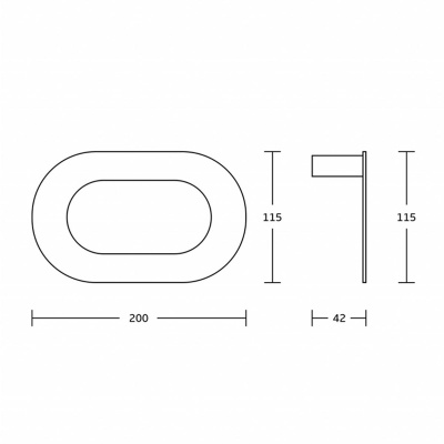 Кольцо для ванны GROSS AQUA Space Matt Black GA18232MB для полотенец