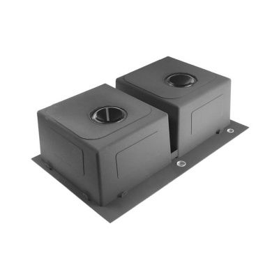 Мойка для кухни врезная AVINA HM7848/2 черная из нержавеющей стали, 78*48 см 2 чаши с сифоном, коландером, дозатором
