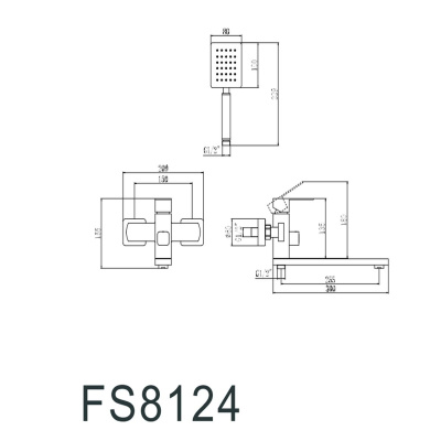 Смеситель для ванны Fmark FS8124 сатин