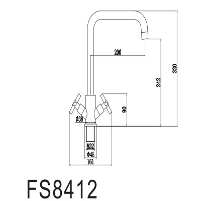 Смеситель для кухни Fmark FS8412H черный