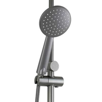 Душевая система BRIMIX 80705 со смесителем с тропическим душем из алюминия Графит