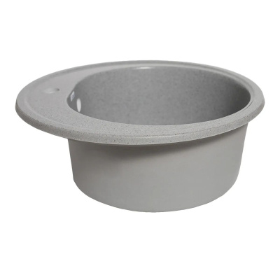 Мойка для кухни врезная Агата AG7C3 серая из кварца, 50*50 см без сифона
