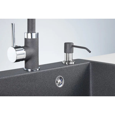 Дозатор для кухонной мойки врезной Diadonna D6619006WG светло-серый из пластика/металла, 150 мл механический