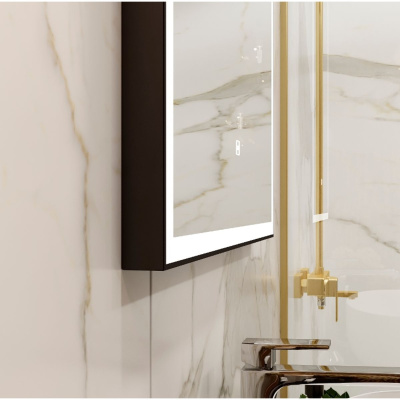 Зеркало Frame Led 600х800 ЗЛП948 с сенсором BLACK